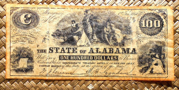 Alabama 100 dólares 1864