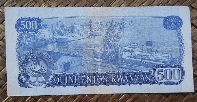 Angola 500 kwanzas 1979 pk.116a reverso