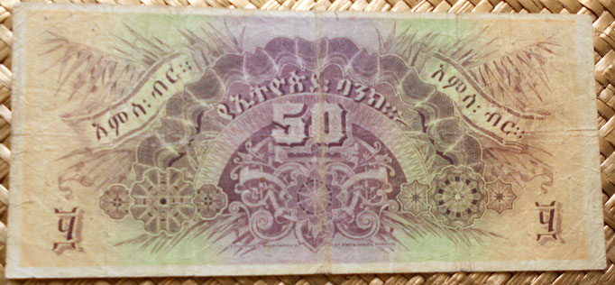 etiopia 50 thaler 1932 reverso