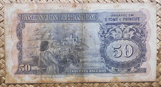 Santo Tomé y Príncipe 50 escudos 1958 pk.37 reverso