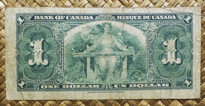 Canada 1 dollar 1937 pk.58b reverso