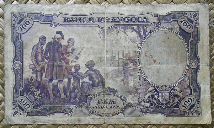 Angola colonial 100 angolares 1946 pk.81 reverso