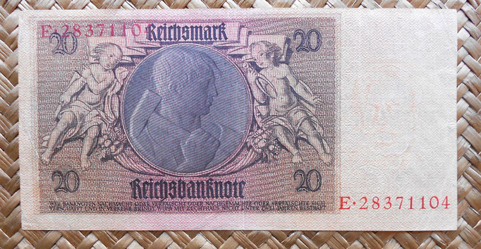 Alemania 20 reichsmark 1929 reverso