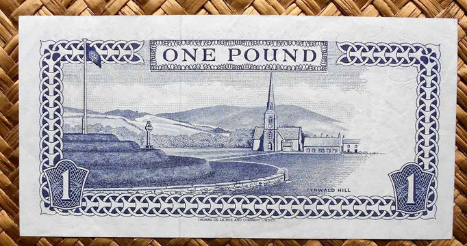 Isla de Man 1 pound 1991 reverso
