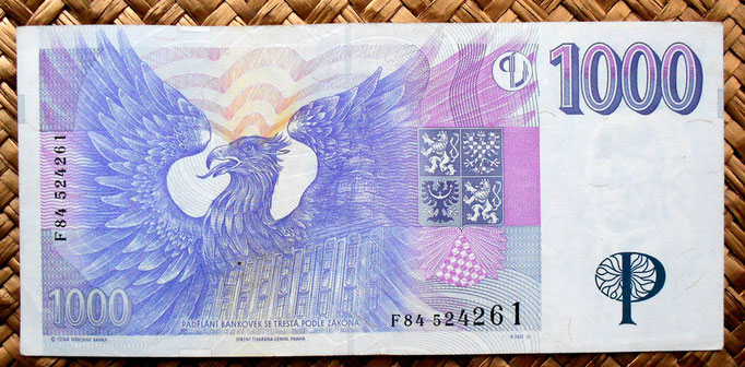 Chequia 1000 korun 1996 reverso