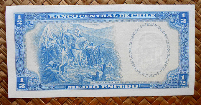 Chile 0,50 escudos 1970-73 reverso