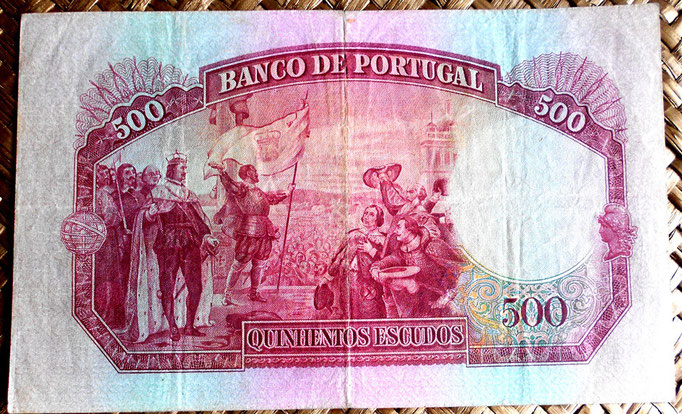 Portugal 500 escudos 1952 reverso