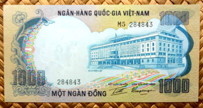 Vietnam del Sur 1000 dong 1972  anverso
