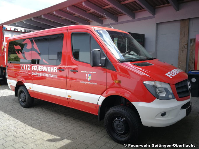 Der MTW wurde im Design der FW Seitingen-Oberflacht beklebt