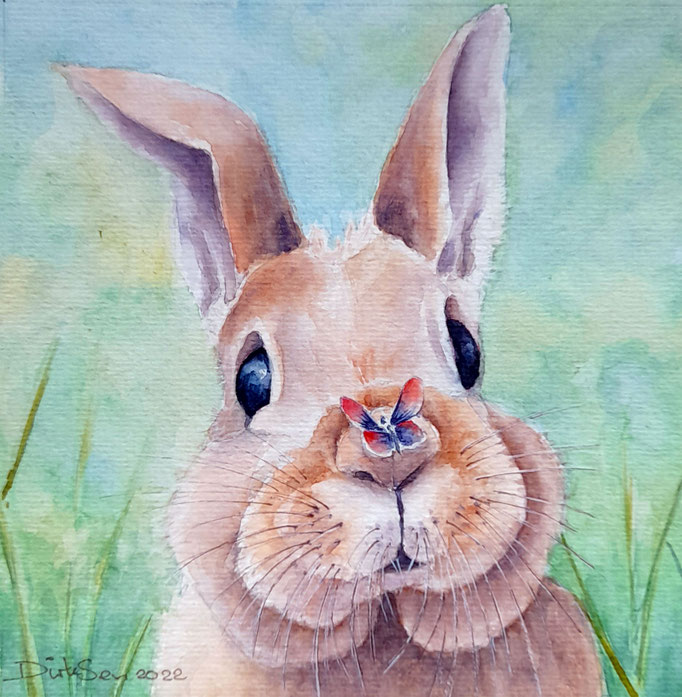 wat is dat, aquarel zonder glas 18 x 24 cm n.t.k.