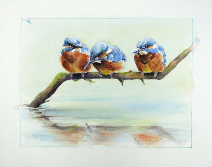 jouw beurt, aquarel