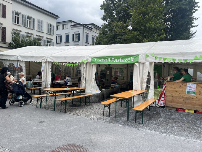 Das Zelt ist bereit