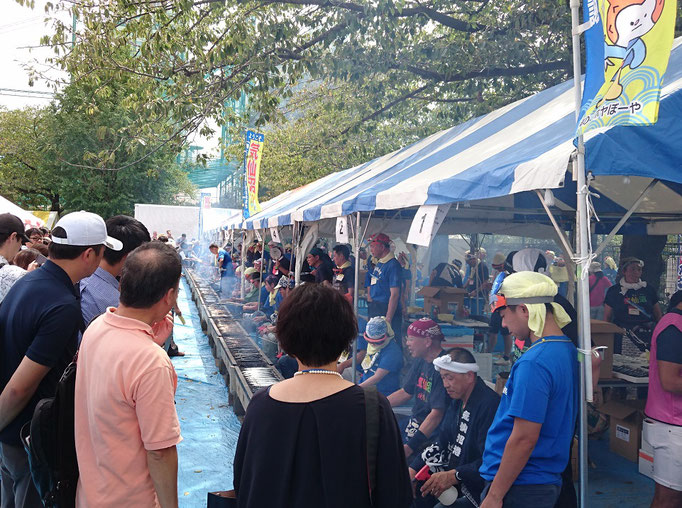 2019/09サンマの炭火焼き（田道広場公園）　by T&T