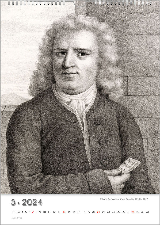 Historical portraits of Bach.