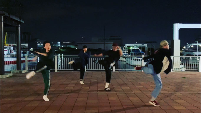 西千葉スタジオメンバーで外ロケ撮影をしました♪外で踊るヒップホップダンスは本当に気持ち良かったです♪