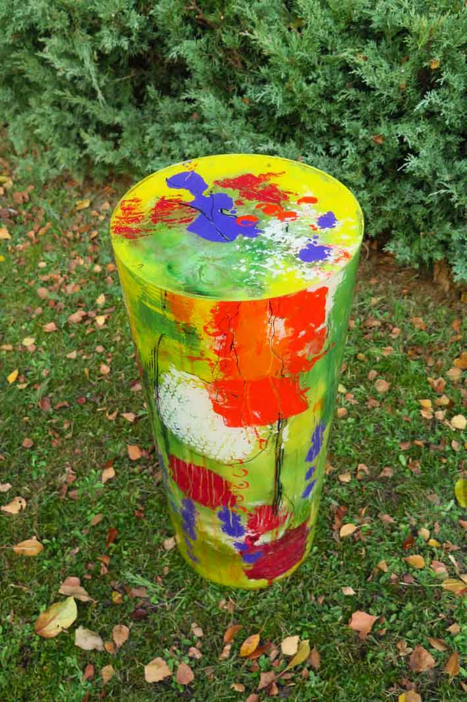 Glaszylinder Blumen, mit Deckel