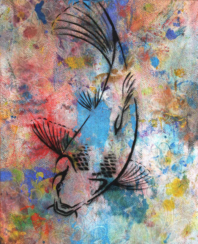 Urban Art, Fisch Gemälde