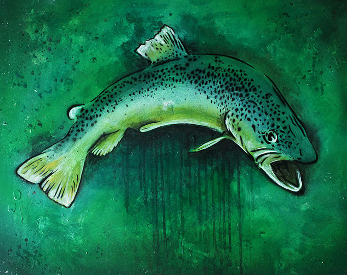 Urban Art, Fisch Gemälde