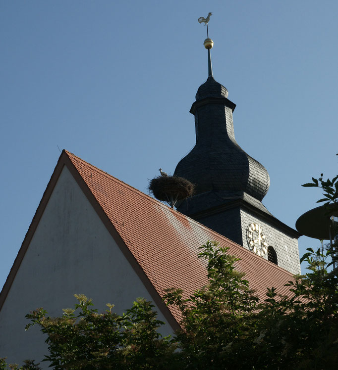 Lenkersheim auf dem Kirchendach