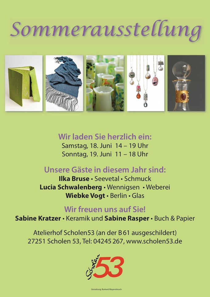 Plakat zur Sommerausstellung 2014