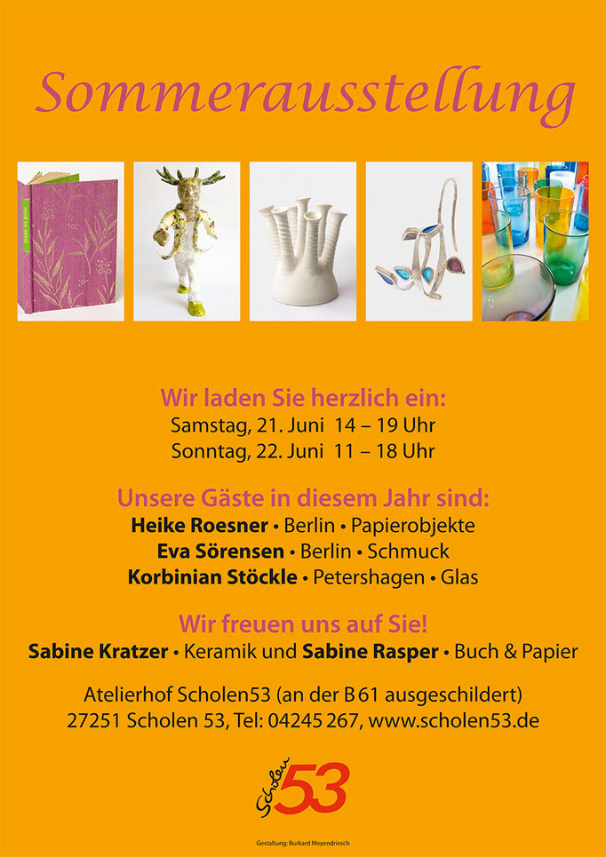 Plakat zur Sommerausstellung 2015