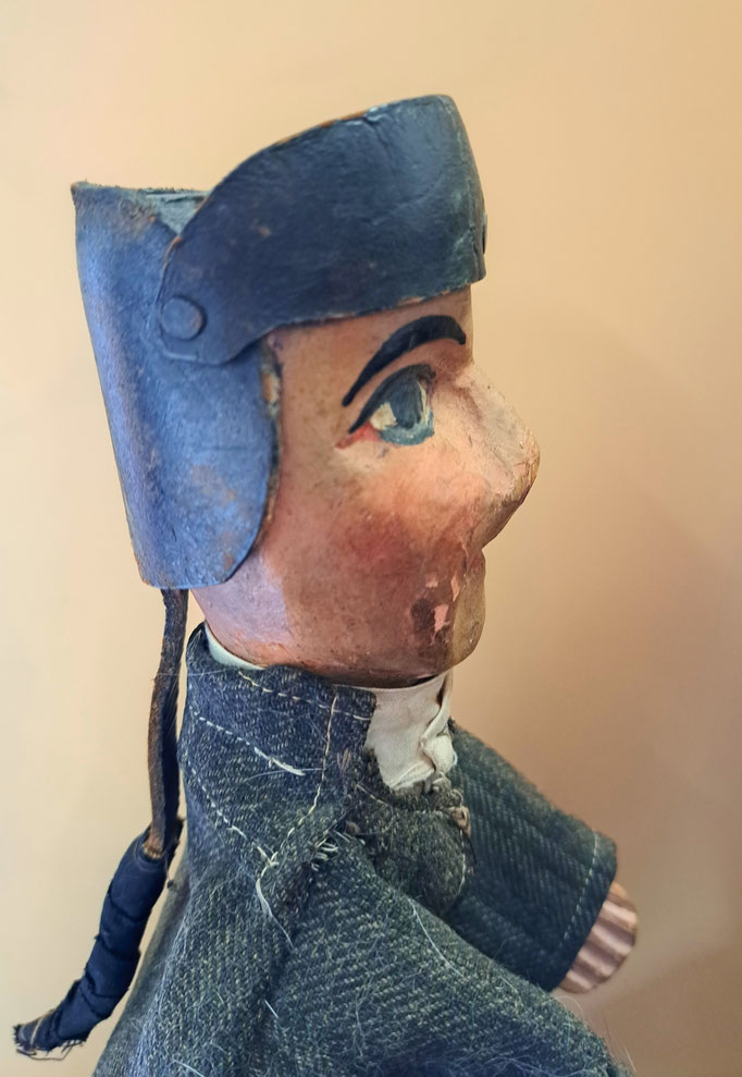 guignol ancien detail de la tete