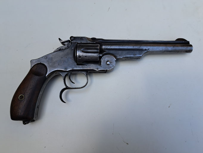 revolver smith et wesson cal 44 russian n°3 export vue générale coté droit
