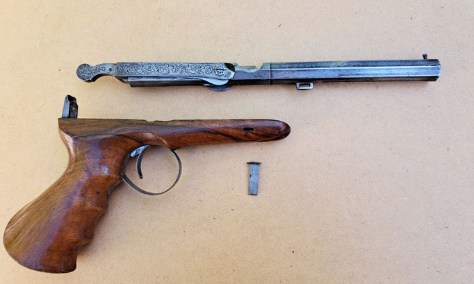 pistolet à un coup Prelat vue demonté 