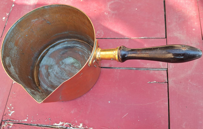 casserole de patisserie  en cuivre ancien