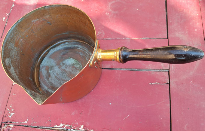 casserole de patisserie  en cuivre ancien