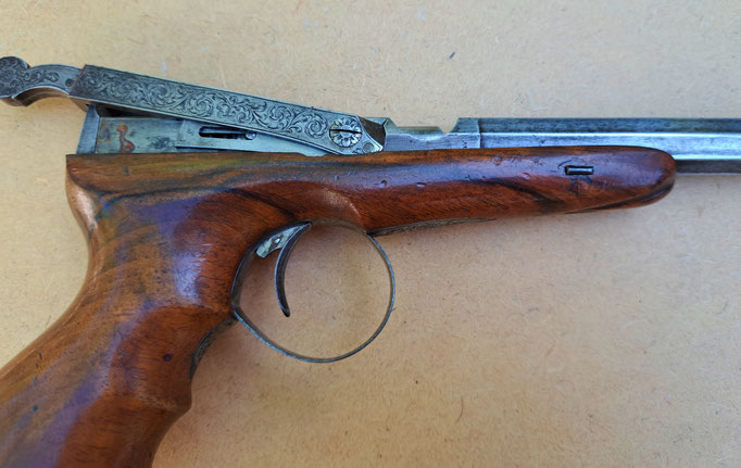 pistolet à un coup Prelat detail du levier 