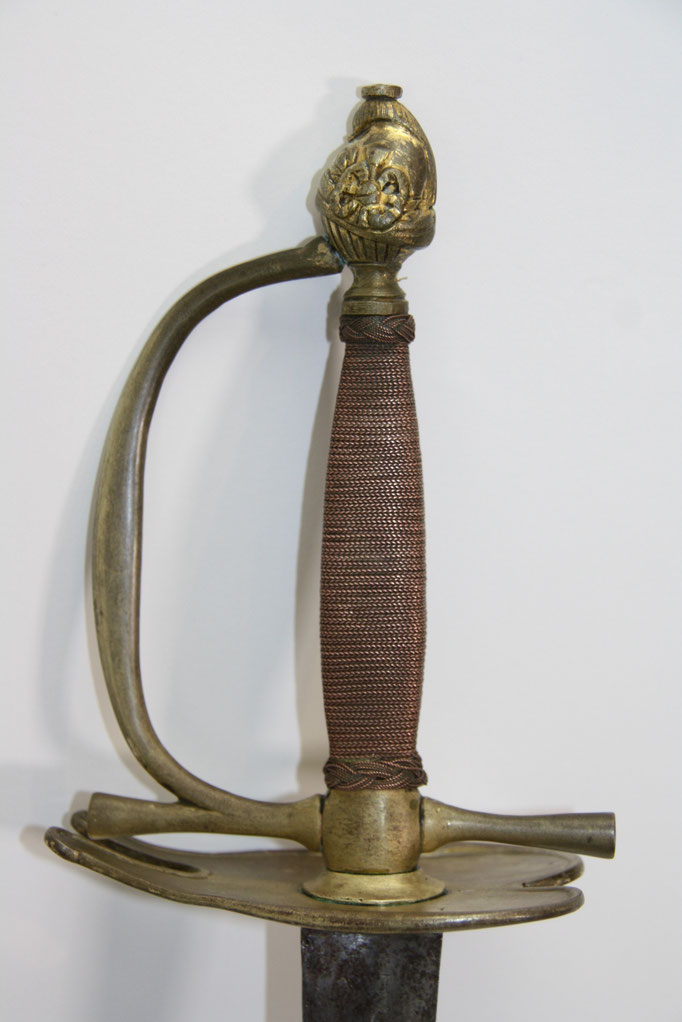 épée d' officier garde nationale 1792 1795 poingnée filigranée .