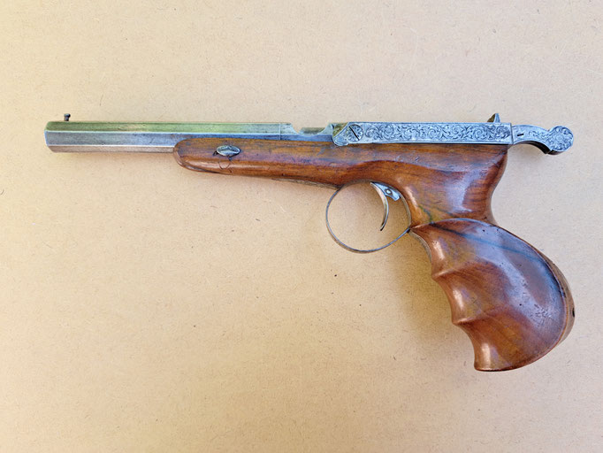 pistolet à un coup Prelat vue du coté droit 