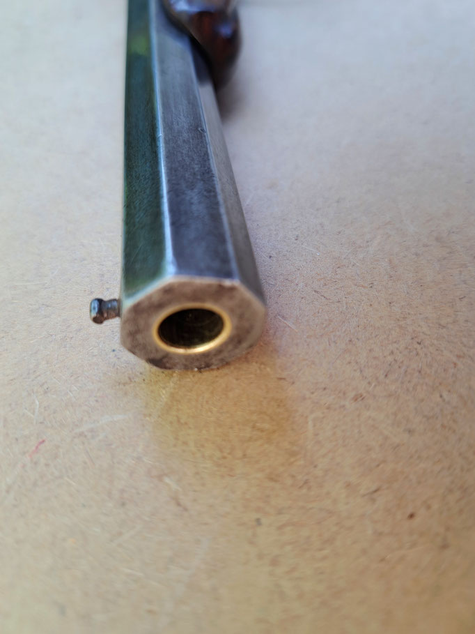 pistolet à un coup Prelat detazil du canon octogonale 