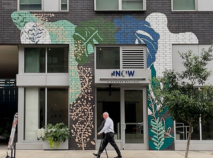 Abstract Floral Mural Corporate Commercial Art New Orleans LA