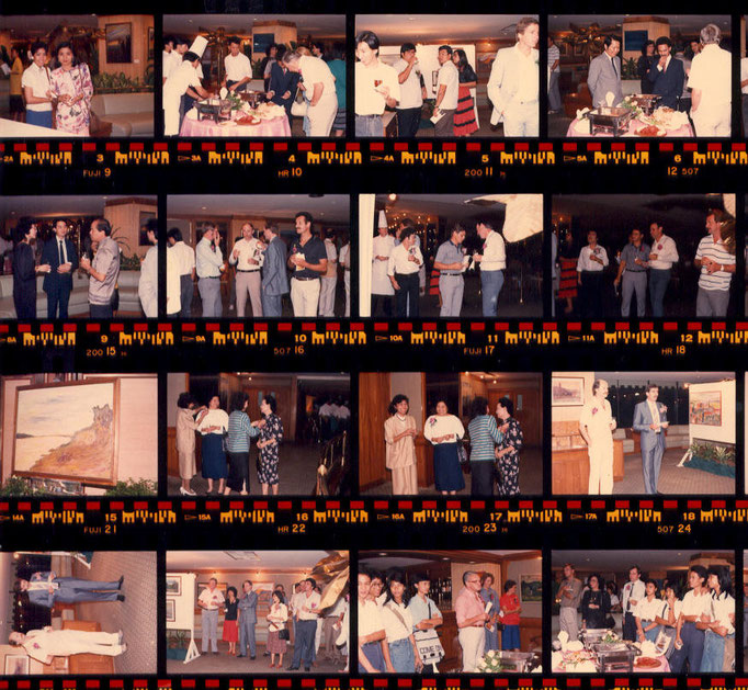 Pedro Meier Art Exhibition – »Scenes of Thailand« 1986, Narai Gallery Bangkok – visitors, friends, art lovers – Swiss Society – Students Chulalongkorn and Silpakorn University – Opening by the Embassy of Switzerland Bangkok – © Pedro Meier Art Niederbipp,