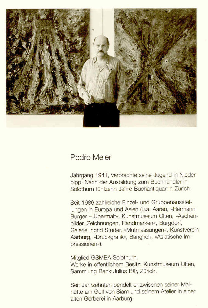 Pedro Meier – Kunsthaus Grenchen Solo-Ausstellung – »Flugbilder Atlantikflug Charles Lindbergh« 1995 – Foto © Pedro Meier Multimedia Artist – Atelier: Niederbipp Gerhard Meier Weg – Olten – Bangkok