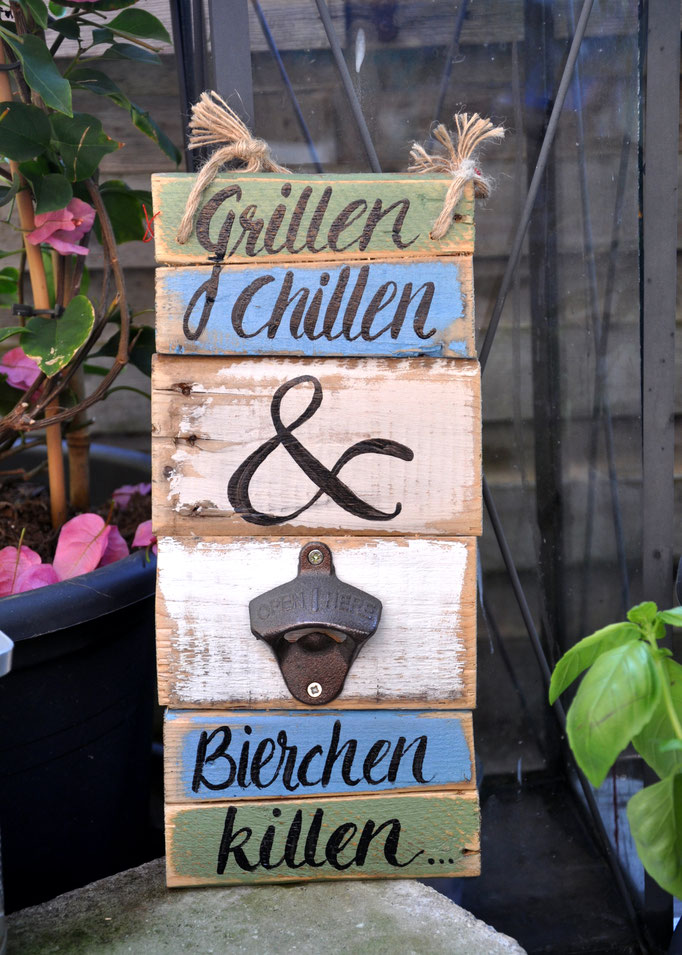 Nr.  3    WFL Grillen Chillen & Bierchen killen   ca. 14/32cm  Fr. 48.-