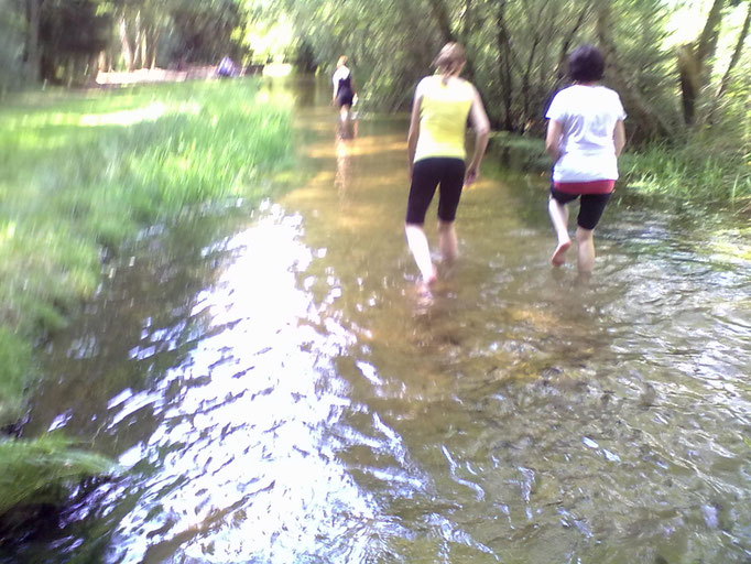Wassertreten in Hermannsburg