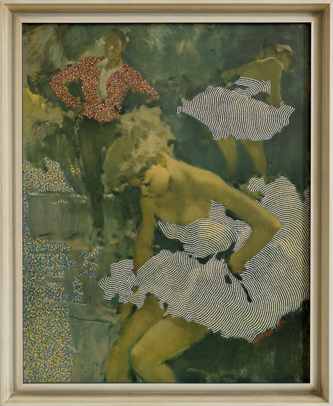 Torrero avec des ballerines (2019) - 66 x 54 cm - Acryl auf Leinwanddruck (Grisot)