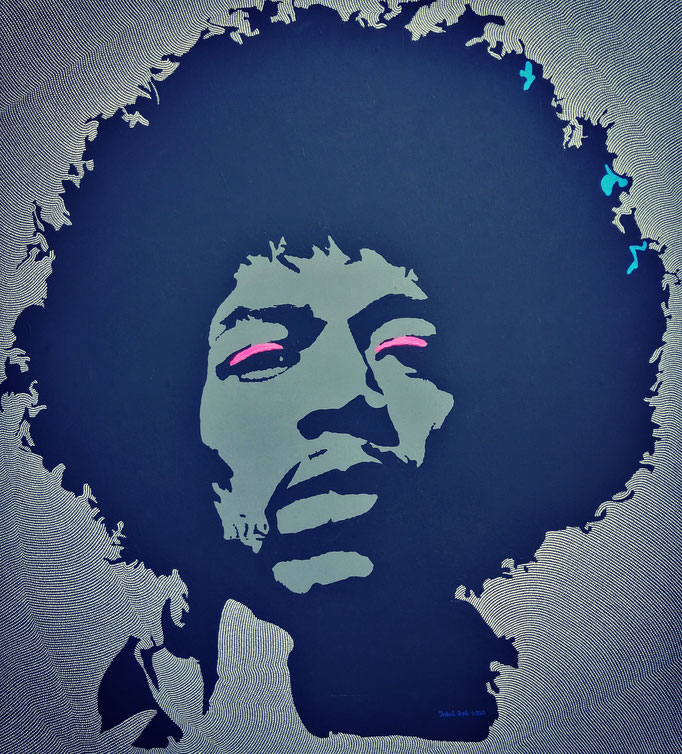 Jimi Hendrix (2020) - 120 x 110 cm - Acryl auf Leinwand - Berlin