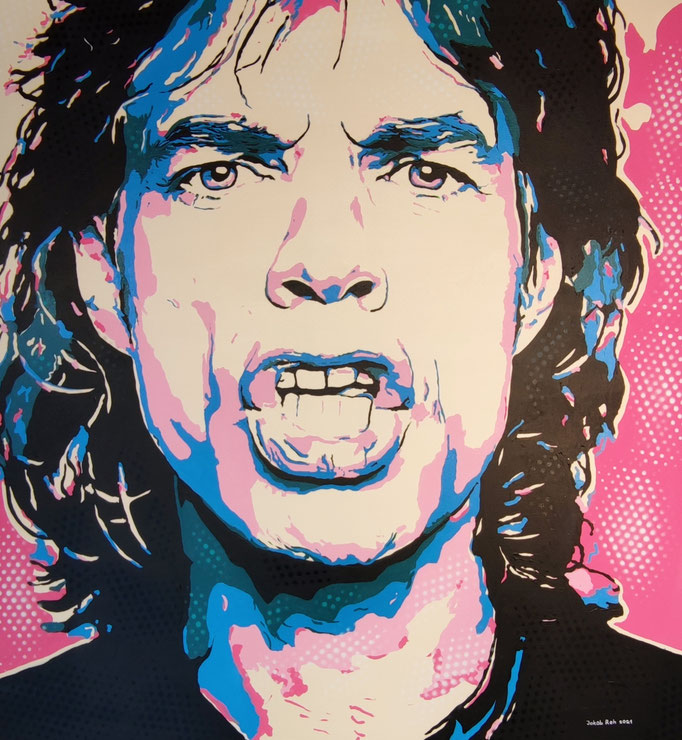 Jagger (2021) - 120 x 100 cm - Acryl und Lack auf Leinwand - erhältlich