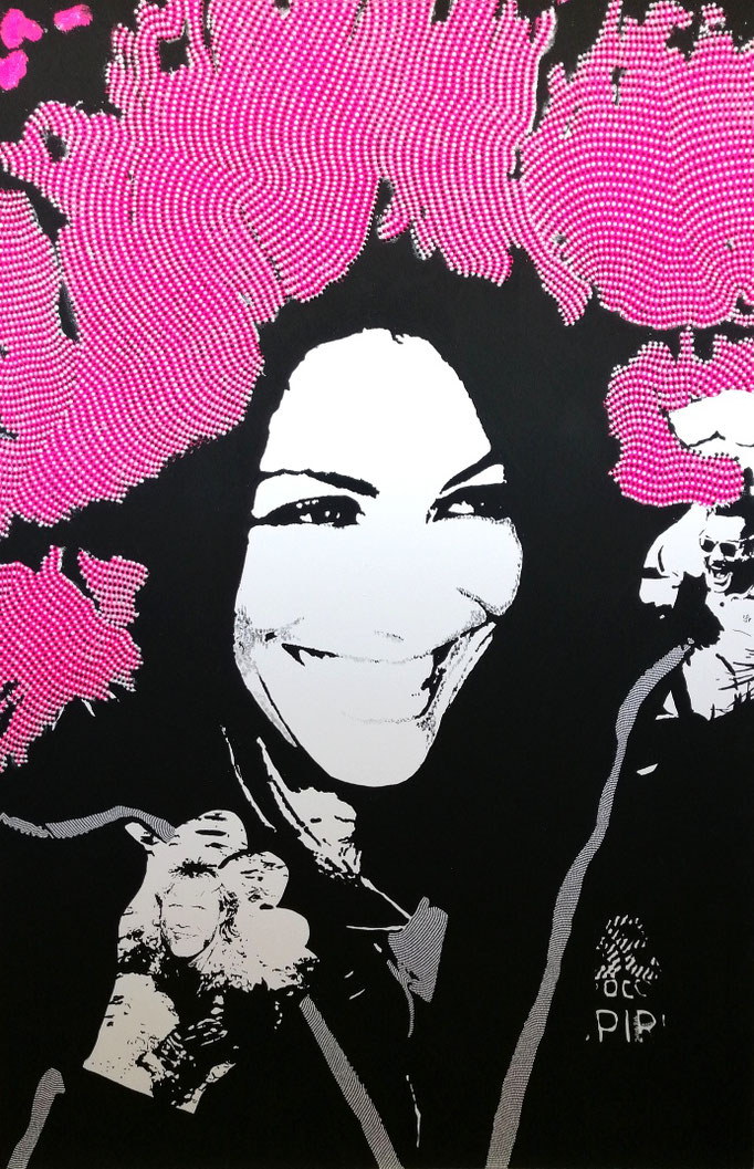 Smiling woman (2020) - 150 x 100 cm - Acryl auf Leinwand - erhältlich