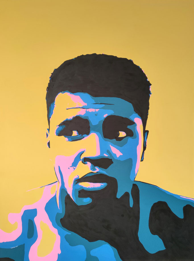Muhammad Ali (2023) - 200 x 150 cm - Acryl und Lack auf Leinwand - available