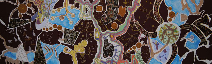 Dreaming eines jungen Mannes (2011) - 260 x 80 cm - Acryl auf Leinwand - Im Besitz von AIDAmar
