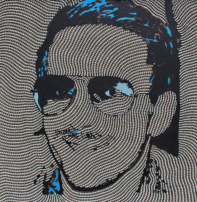 The smiling workman (2019) - 80 x 80 cm - Acryl auf Leinwand - erhältlich