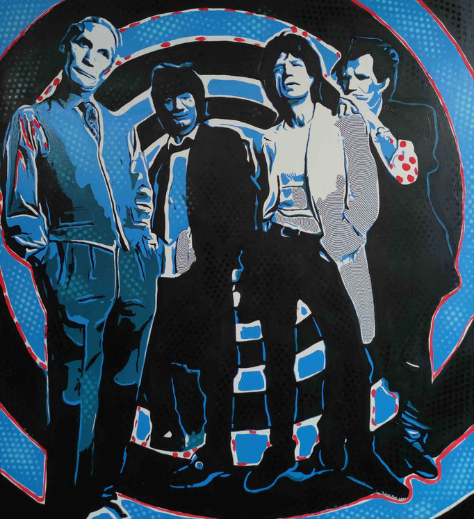 The Rolling Stones (2022) - 120 x 110 cm - Acryl und Lack auf Leinwand - erhältlich 