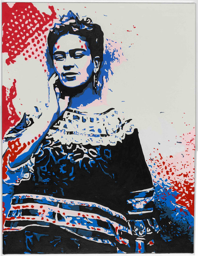 Frida Kahlo (2021) - 130 x 100 cm - Acryl und Lack auf Leinwand - available