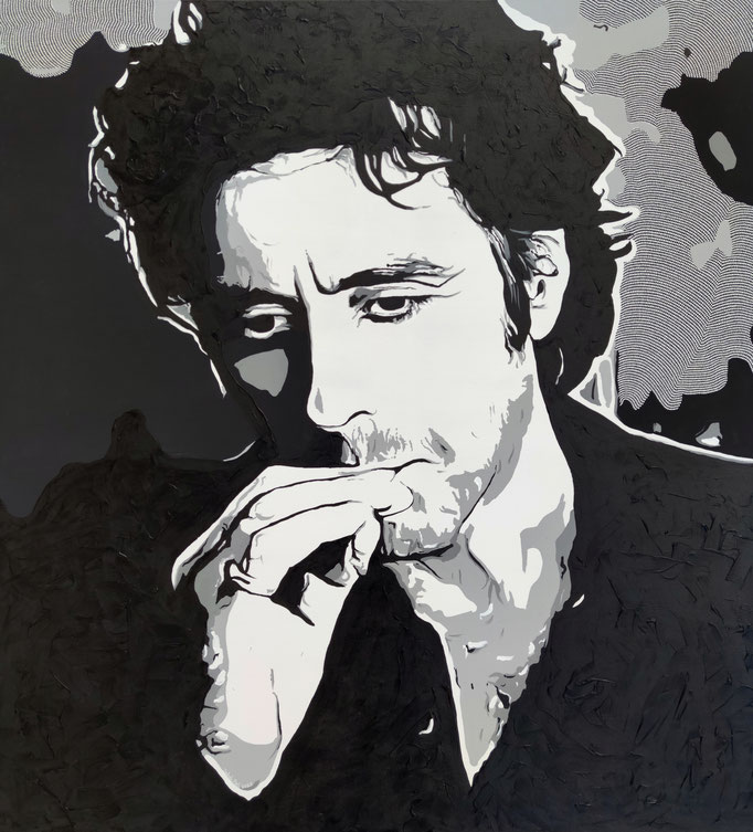 Al Pacino smokin´ (2022) -120 x 110 cm - Acryl und Lack auf Leinwand - available