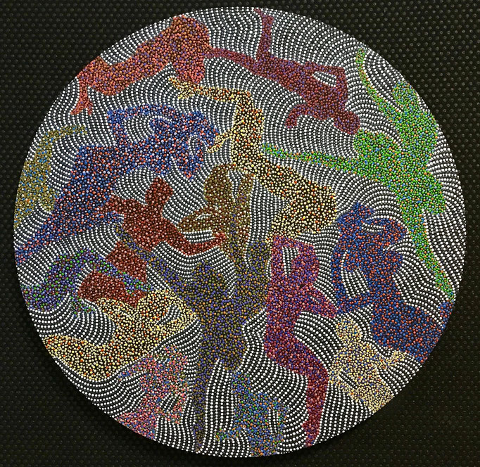 Der ewige Kreis des Lebens (2019) - 50 x 50 cm - Acryl auf Leinwand